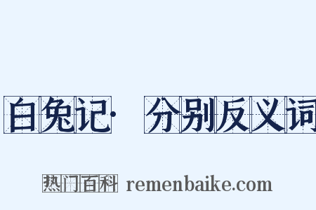 白兔记·分别反义词是什么意思的图片
